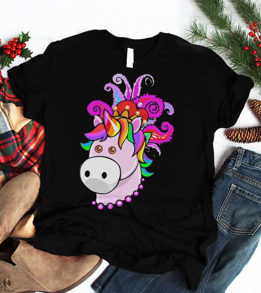 Kids Unicorn Mardi Gras New Orleans T-Shirt