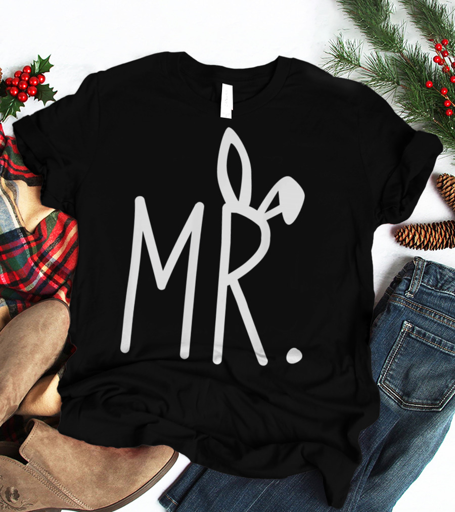 MR. Bunny Ears Mens Easter T-Shirt