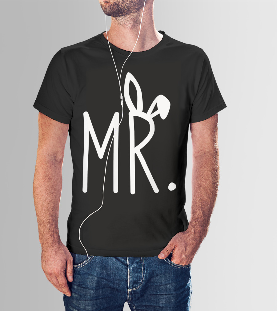 MR. Bunny Ears Mens Easter T-Shirt