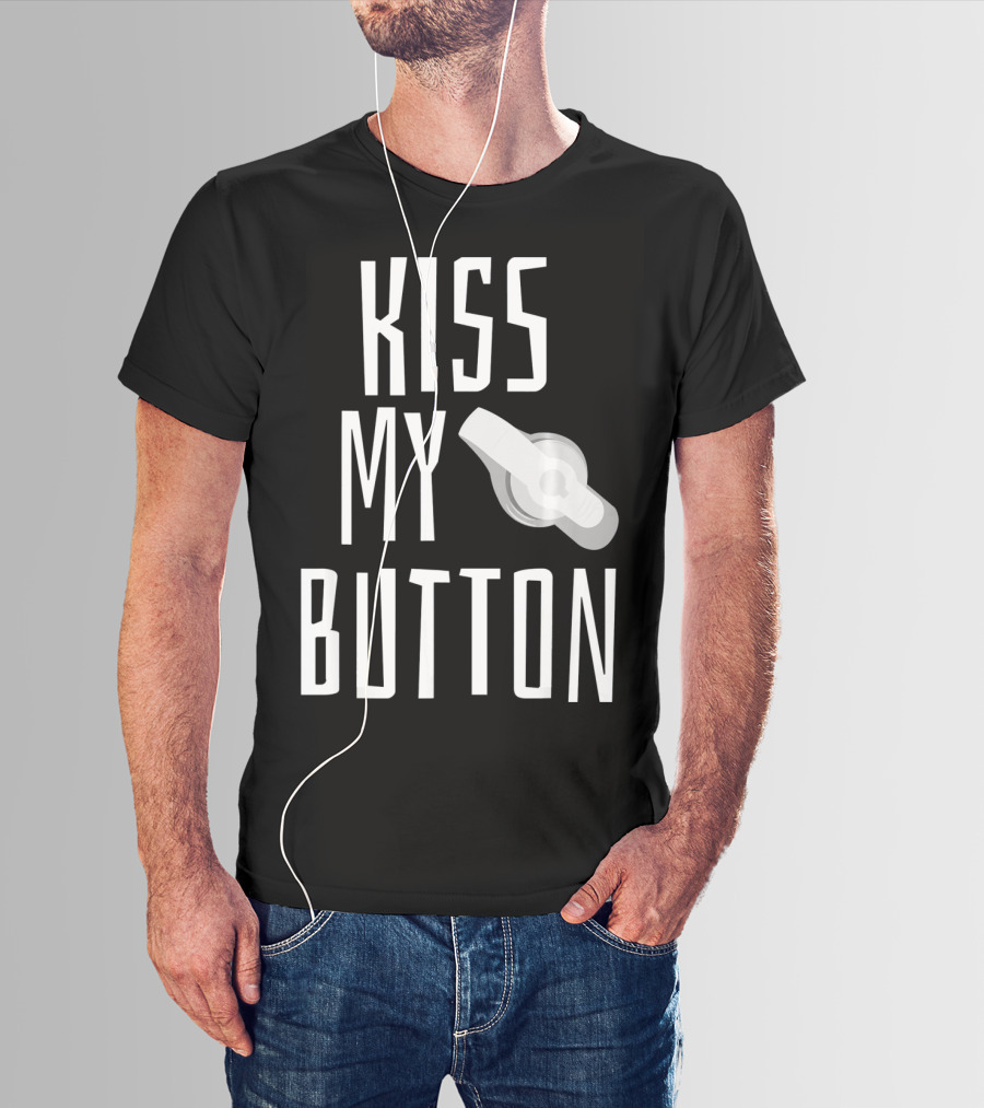 Kiss My Button Feeding Tube Awareness Tu T-Shirt