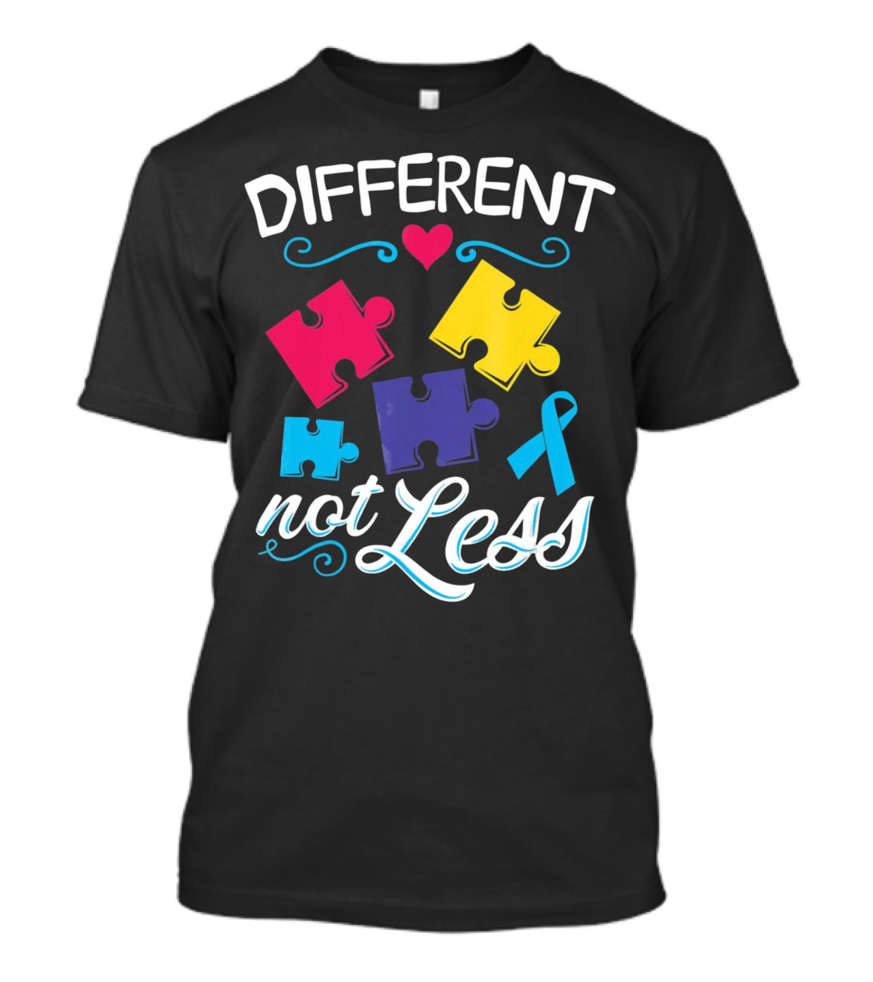 Different Not Less Autism Awareness Puzzle T-Shirt
