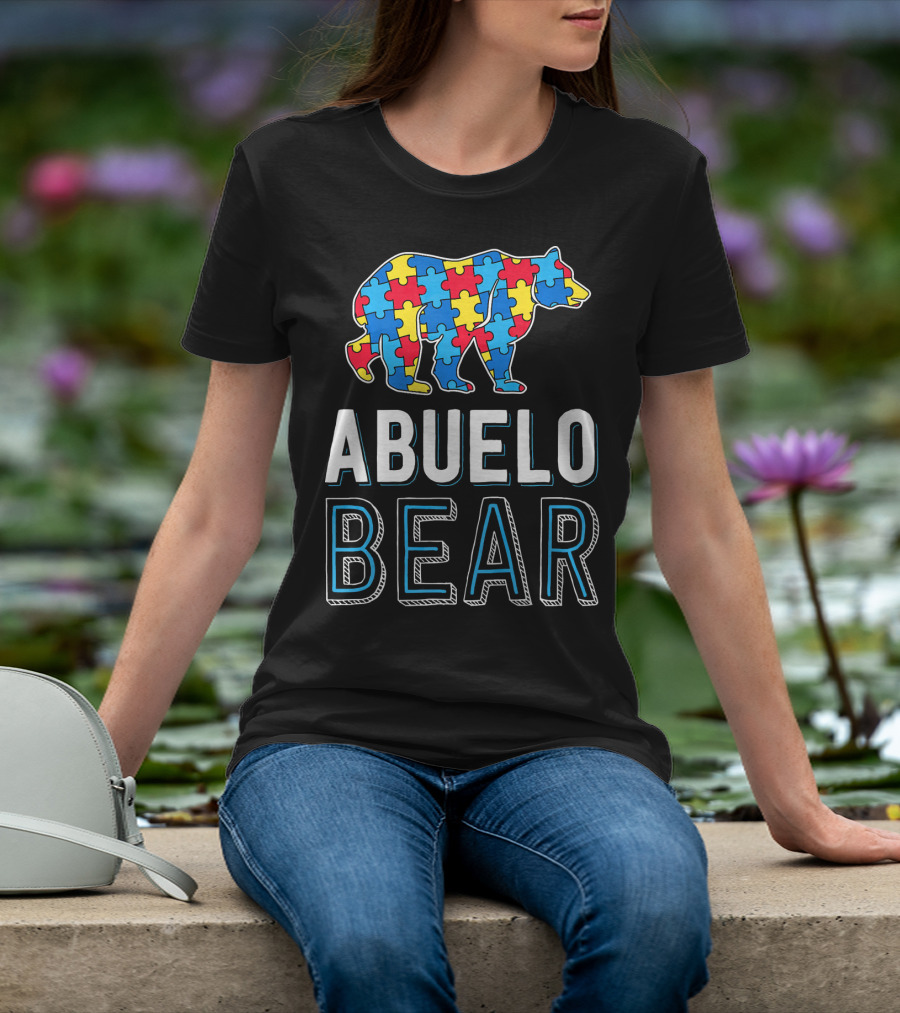 Abuelo Bear Autism Puzzle Awareness T-Shirt