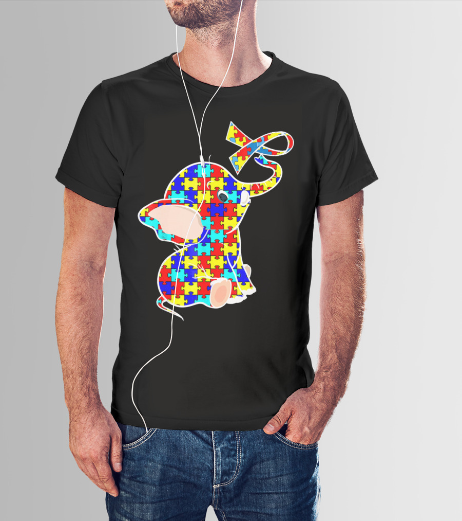 Elephant Puzzle Autism Awareness T-Shirt