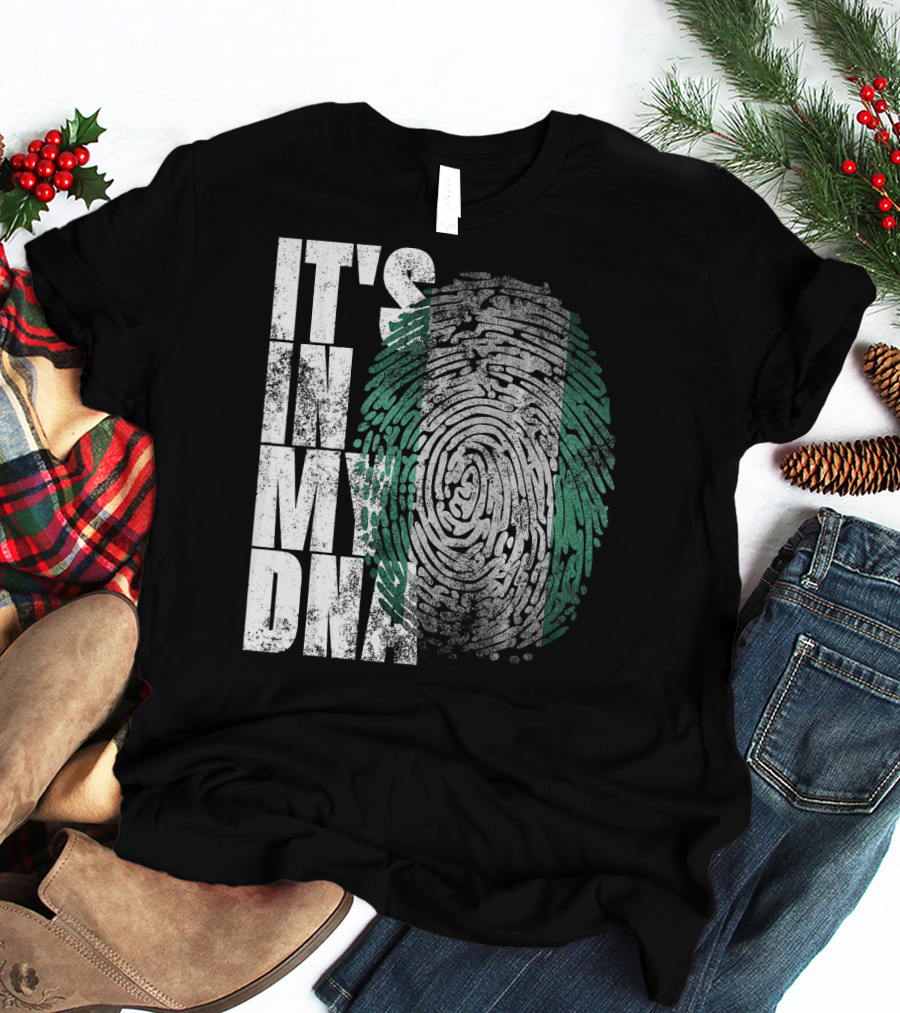 It's In My DNA Nigerian Heritage Fingerprint T-Shirt