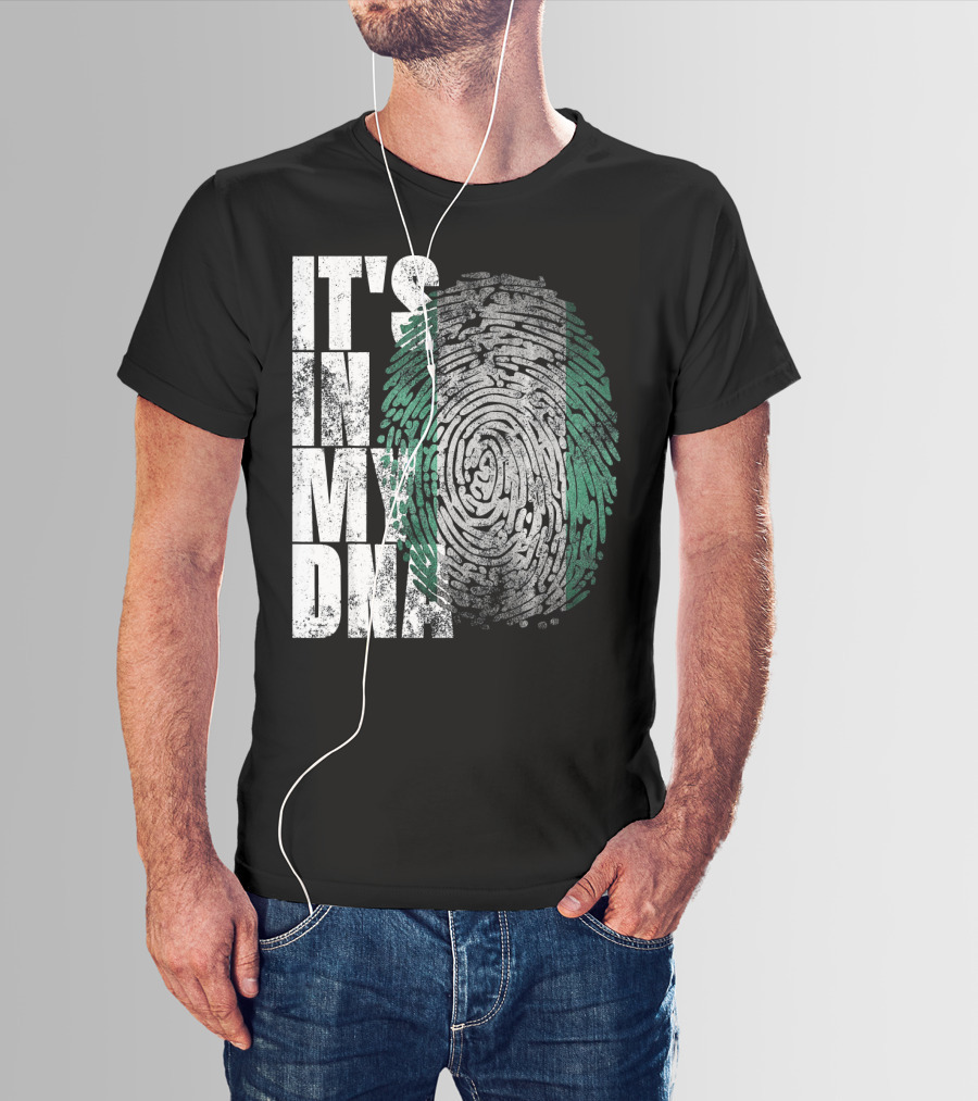 It's In My DNA Nigerian Heritage Fingerprint T-Shirt