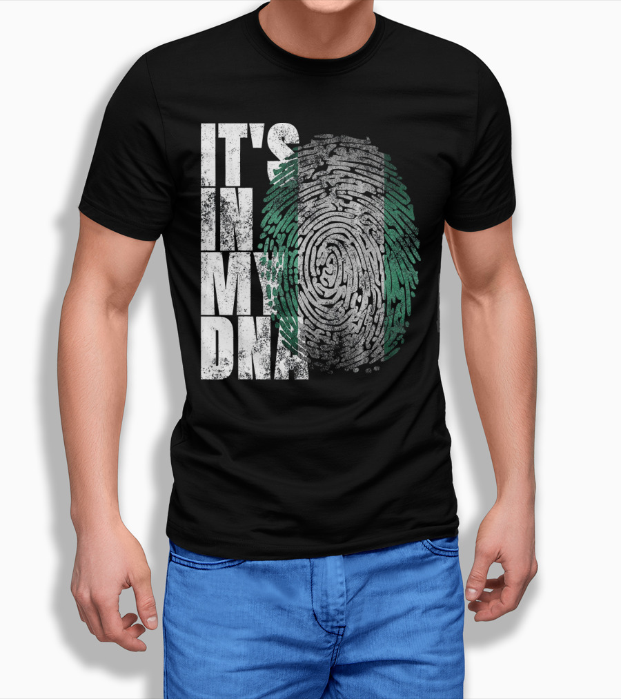 It's In My DNA Nigerian Heritage Fingerprint T-Shirt
