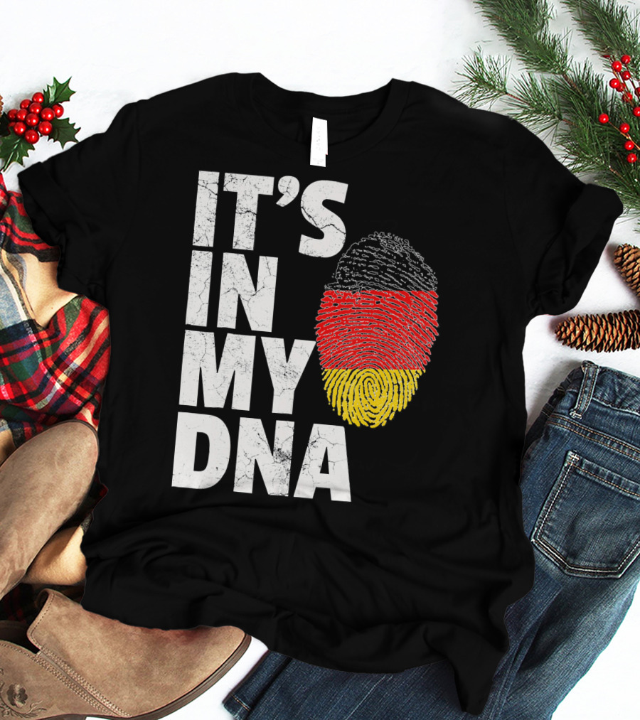 IT'S IN MY DNA German Flag Fingerprint Germany T-Shirt