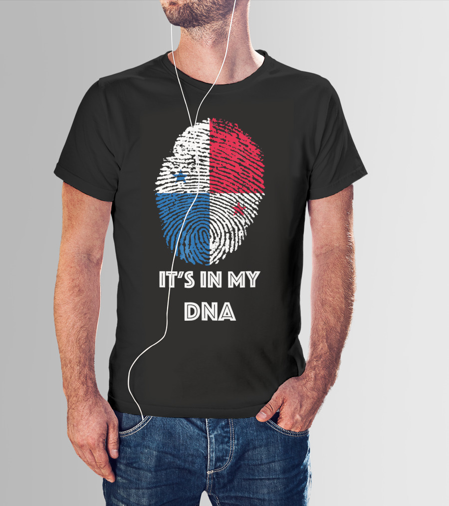Panama Flag Fingerprint It's In My DNA T-Shirt
