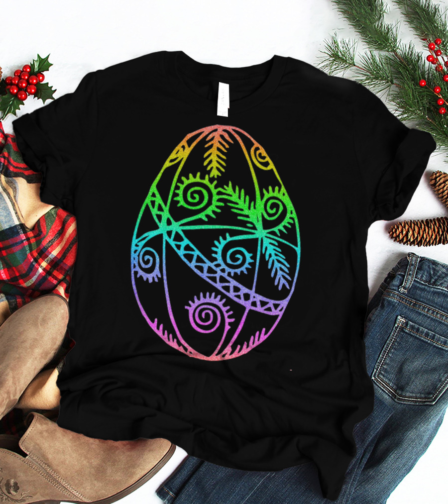 Easter Egg Rainbow Color Spiral T-Shirt