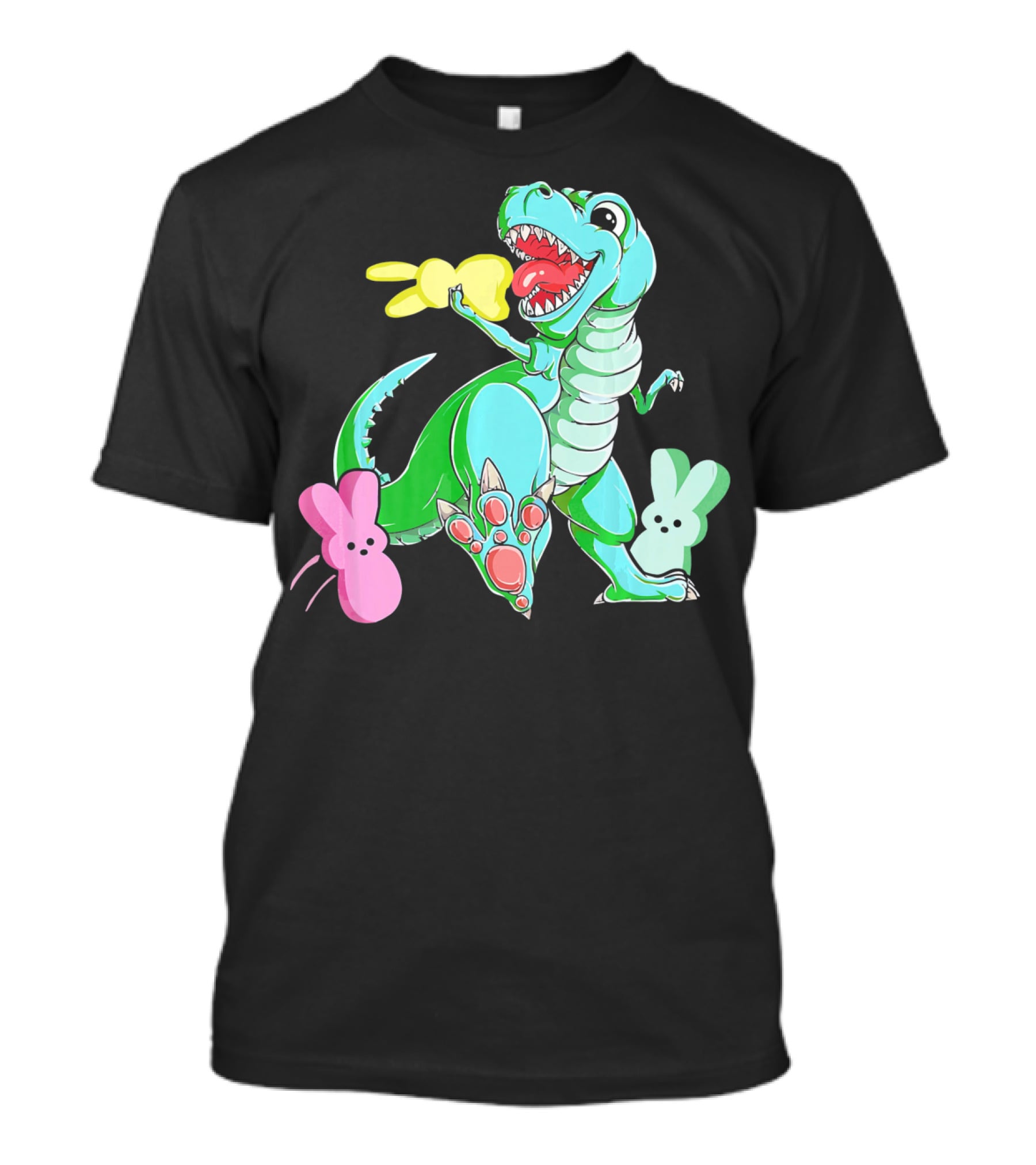 Dinosaur Rex Eat Bunny Peeps Happy Easter T-Shirt