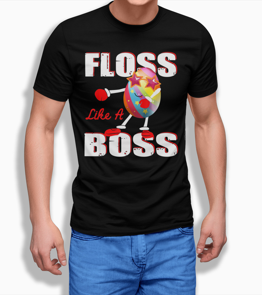 Floss Like A Boss Rainbow Star Egg T-Shirt