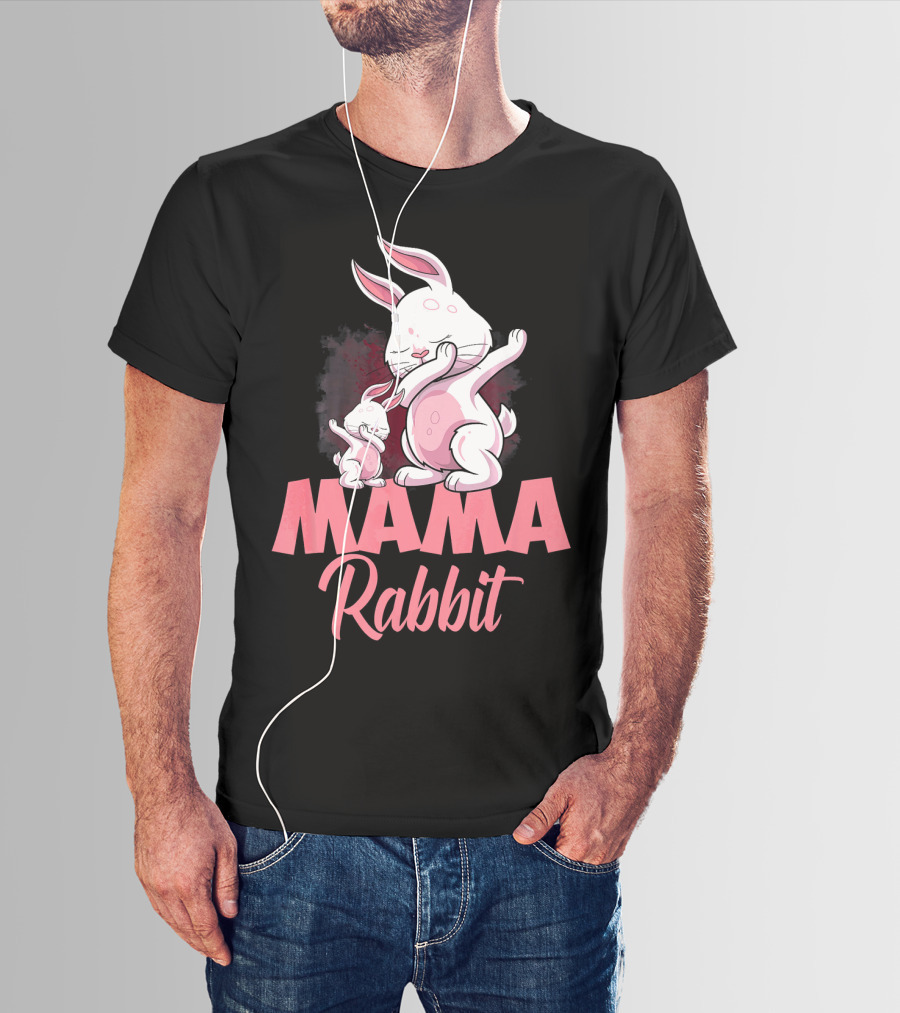 Mama Rabbit Matching Family Bunny Mama Rabbit T-Shirt