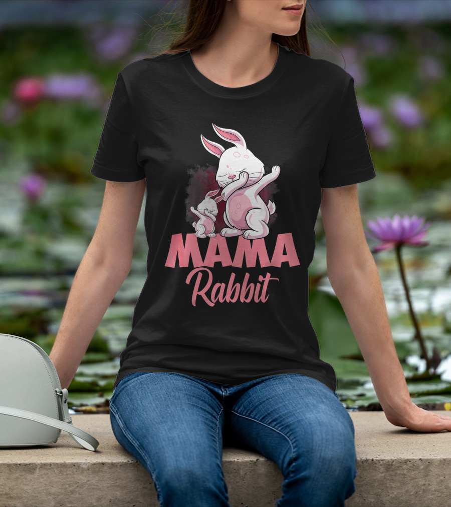 Mama Rabbit Matching Family Bunny Mama Rabbit T-Shirt