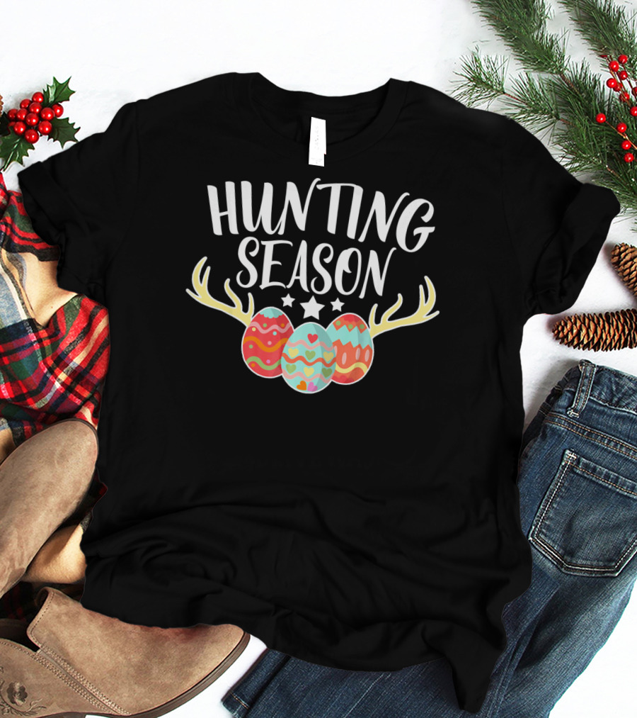 Hunting Season Happy Easter Kids Boys Girl T-Shirt