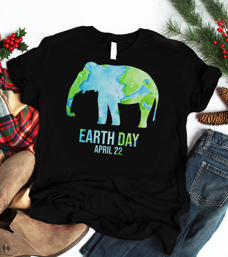 Earth Day April 22 Elephant School Event T-Shirt