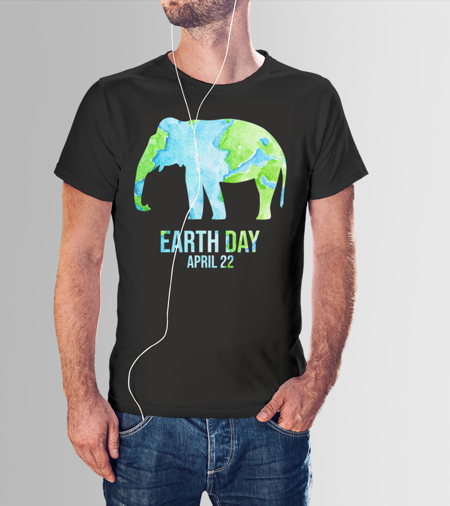 Earth Day April 22 Elephant School Event T-Shirt