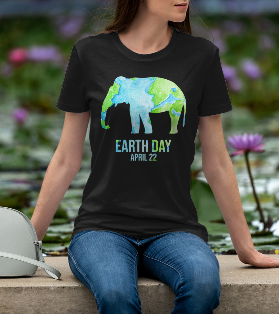 Earth Day April 22 Elephant School Event T-Shirt