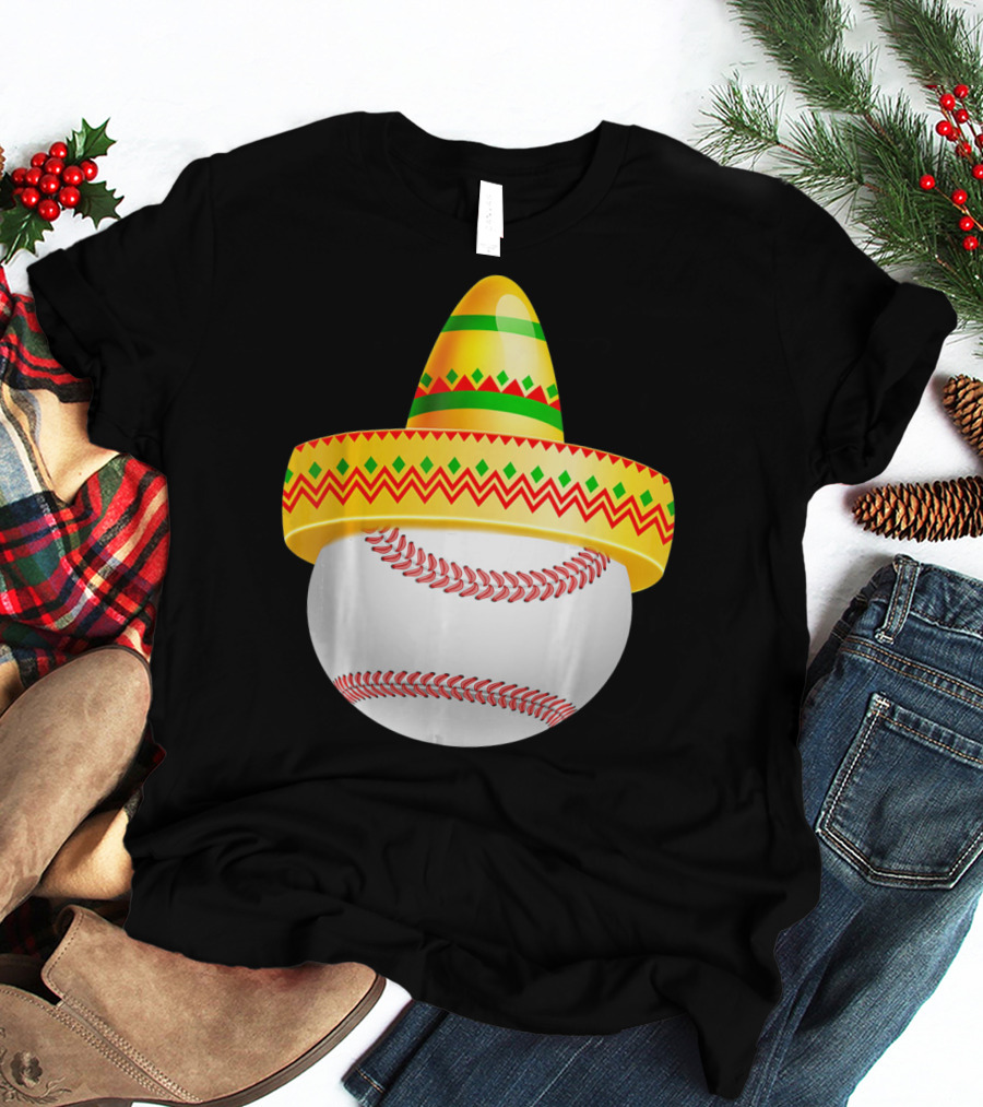 Cinco De Mayo Baseball Sombrero For Mama T-Shirt