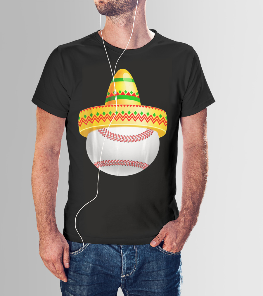 Cinco De Mayo Baseball Sombrero For Mama T-Shirt