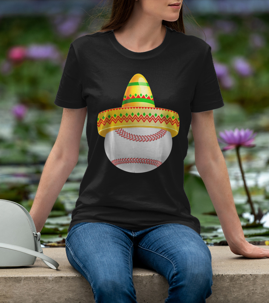 Cinco De Mayo Baseball Sombrero For Mama T-Shirt