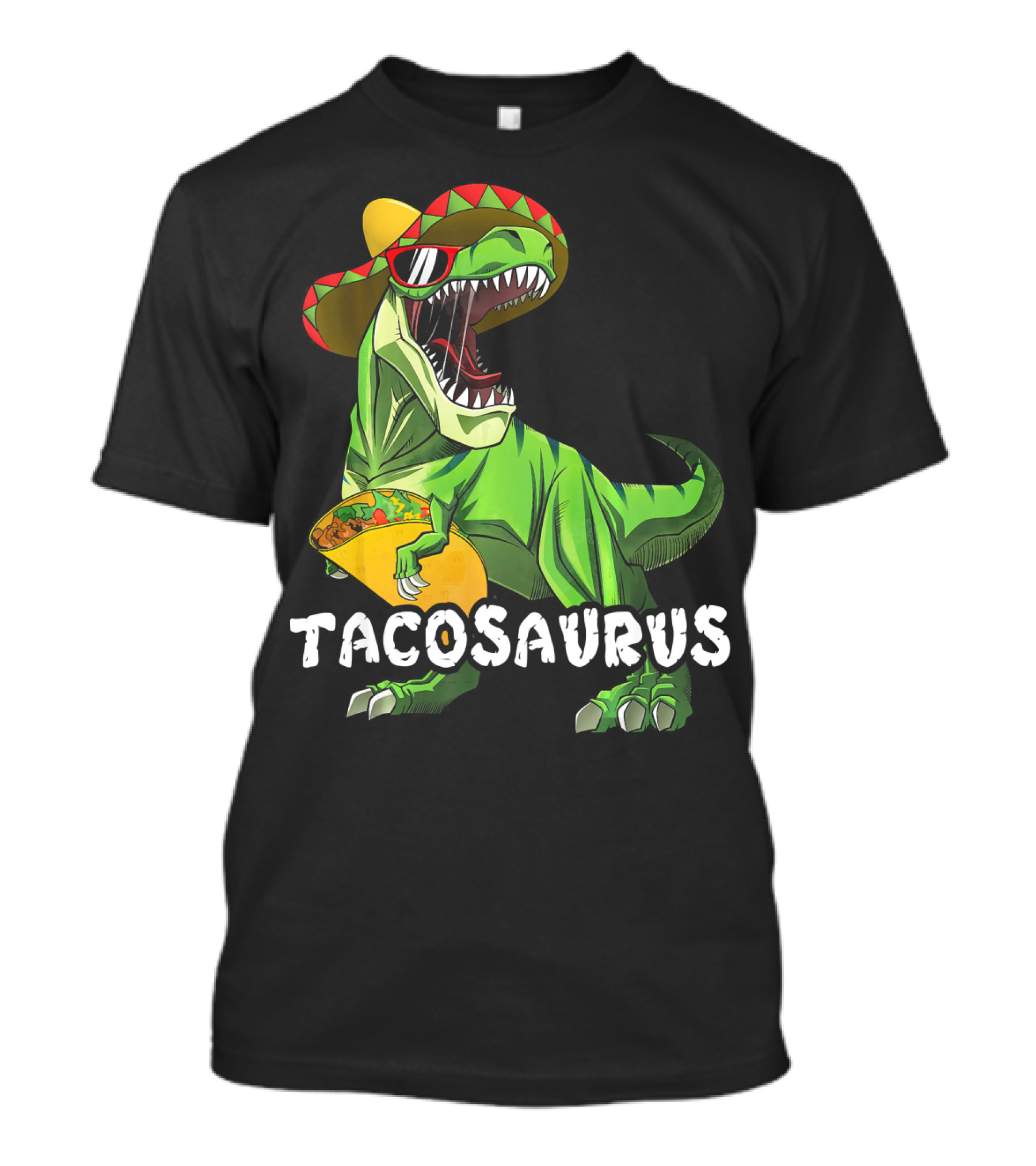 Tacosaurus Cinco De Mayo Rex Tac Dinosaur Sombrero Taco T-Shirt