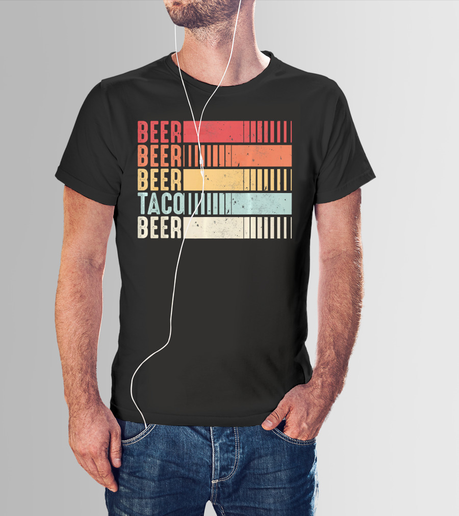 Beer Beer Beer Taco Beer Funny Mexican Cinco T-Shirt
