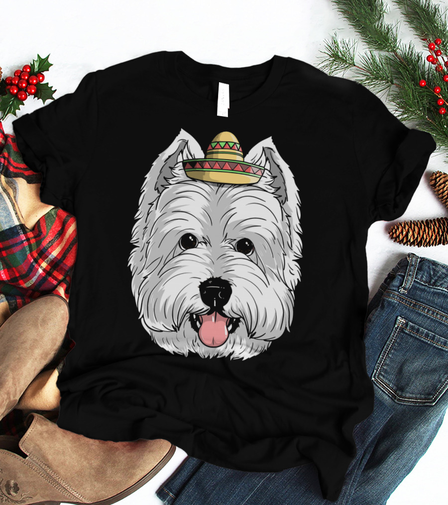 Cinco De Mayo Westie Dog Sombrero Fiesta T-Shirt