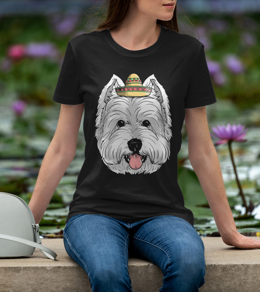 Cinco De Mayo Westie Dog Sombrero Fiesta T-Shirt
