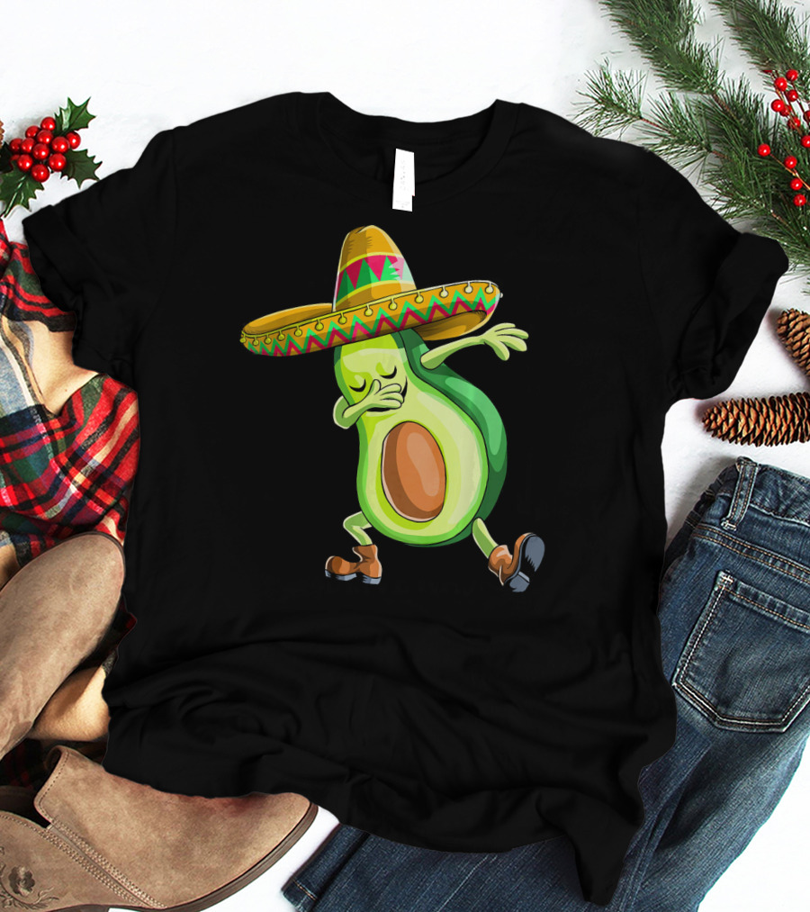 Cinco De Mayo Dancing Avocado With Sombrero T-Shirt