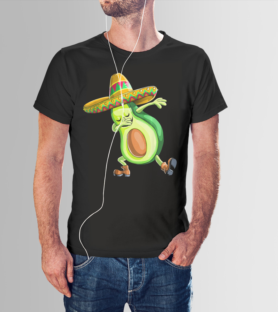 Cinco De Mayo Dancing Avocado With Sombrero T-Shirt