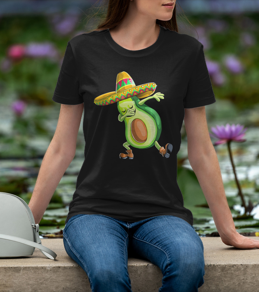Cinco De Mayo Dancing Avocado With Sombrero T-Shirt