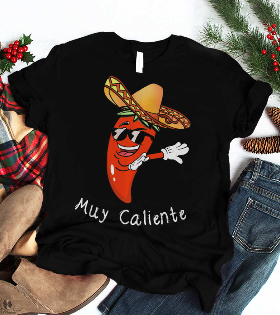 Muy Caliente Dabbing Jalapeno Cinco De Mayo T-Shirt