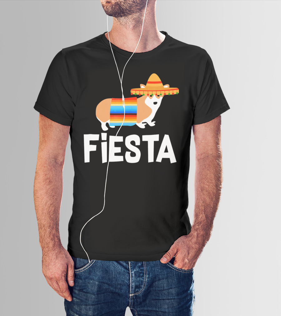 Fiesta Corgi Sombrero Cinco De Mayo T-Shirt