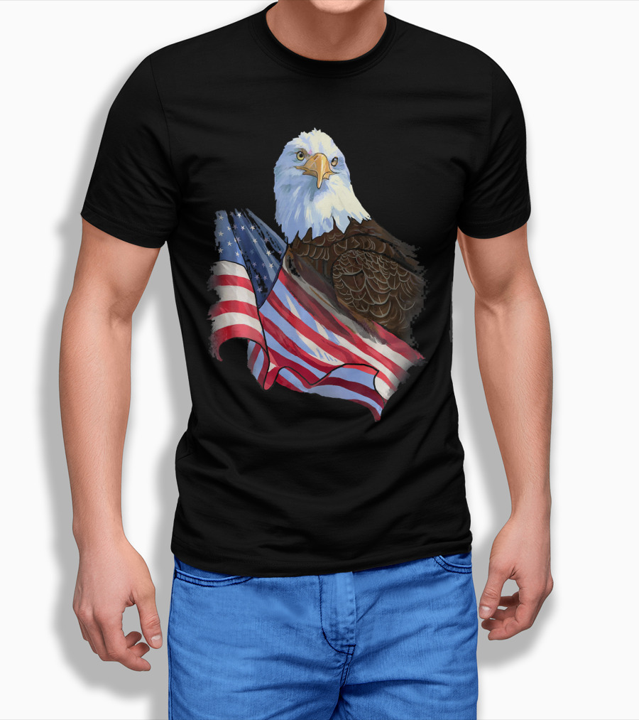 American Flag Eagle Independence T-Shirt
