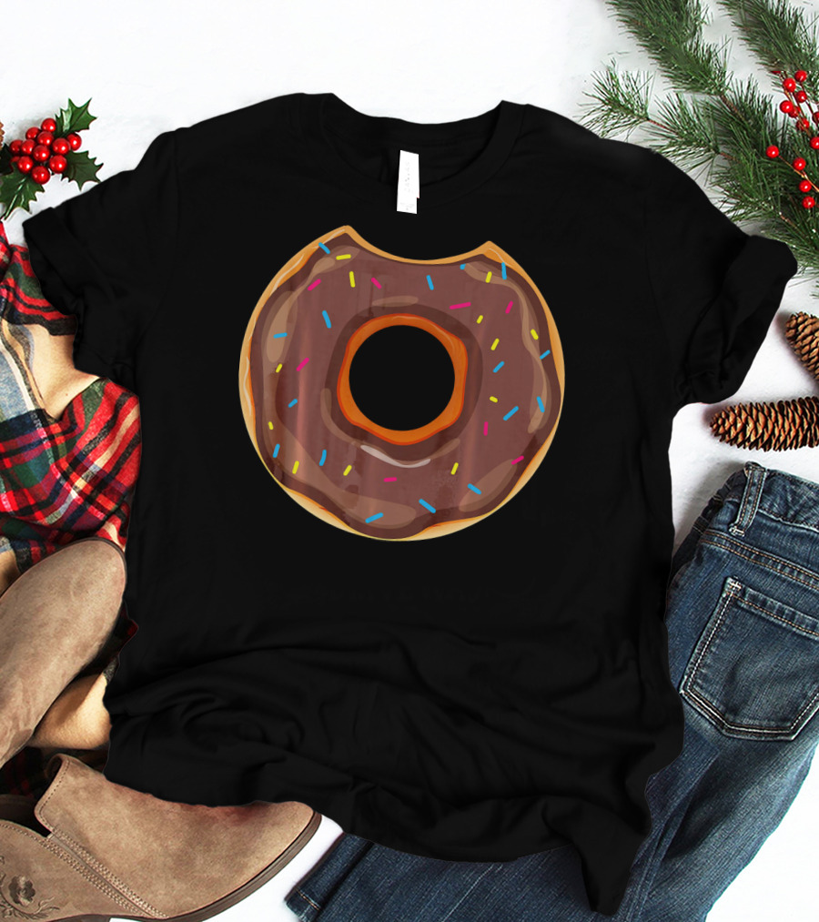 Cool Donut Halloween Chocolate Doughnut With Sprinkles T-Shirt
