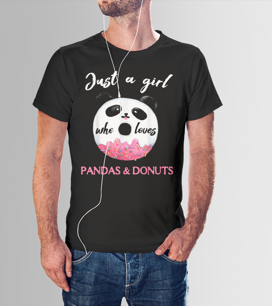Just A Girl Who Loves Pandas And Donuts T-Shirt