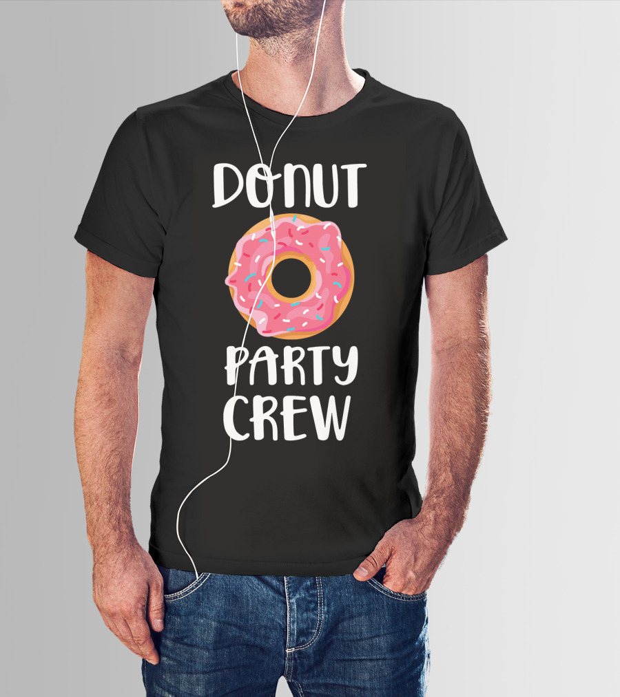 Donut Party Crew Longsleeve Donut Sprinkle T-Shirt