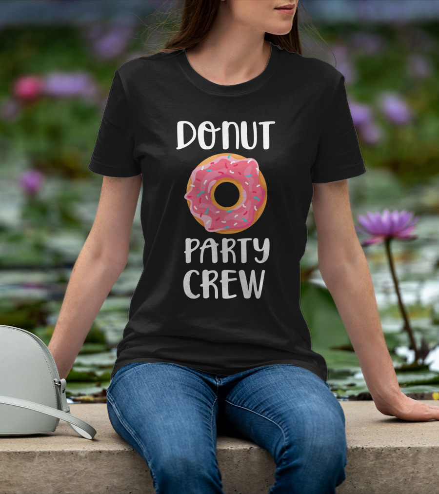 Donut Party Crew Longsleeve Donut Sprinkle T-Shirt