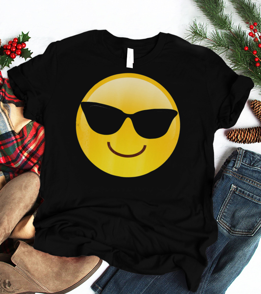 Cool Smiley Sunglasses Emoji Shades T-Shirt