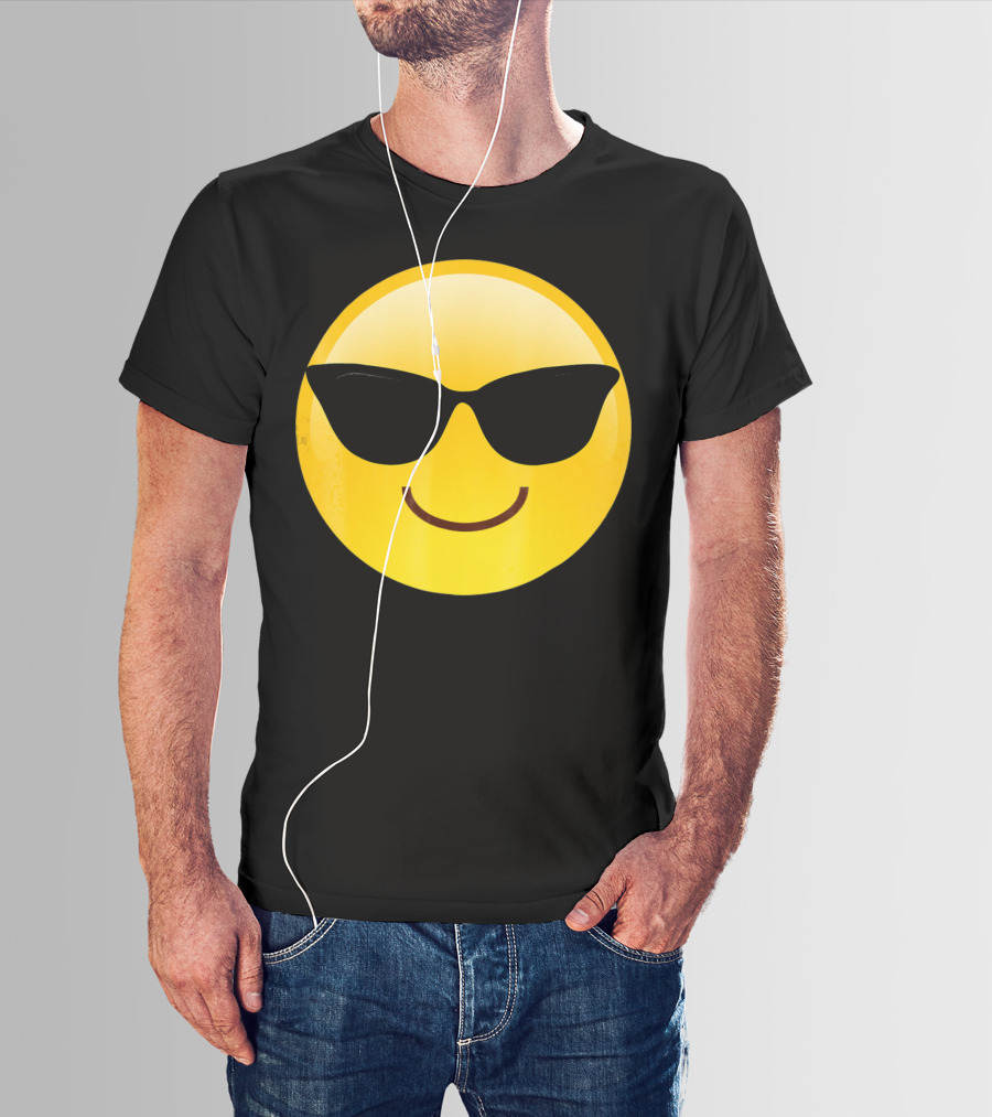 Cool Smiley Sunglasses Emoji Shades T-Shirt