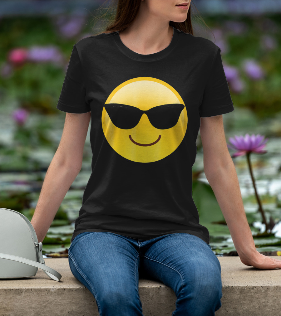 Cool Smiley Sunglasses Emoji Shades T-Shirt