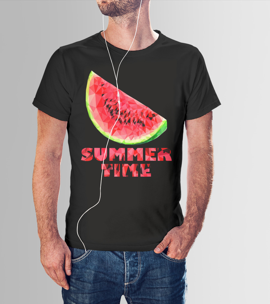 Watermelon Slice Summer Time Tro T-Shirt