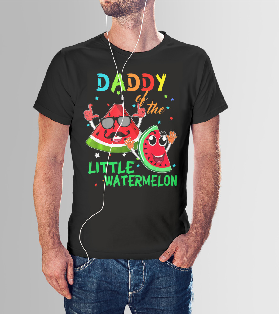 Daddy Of The Little Watermelon Fun Birthday T-Shirt