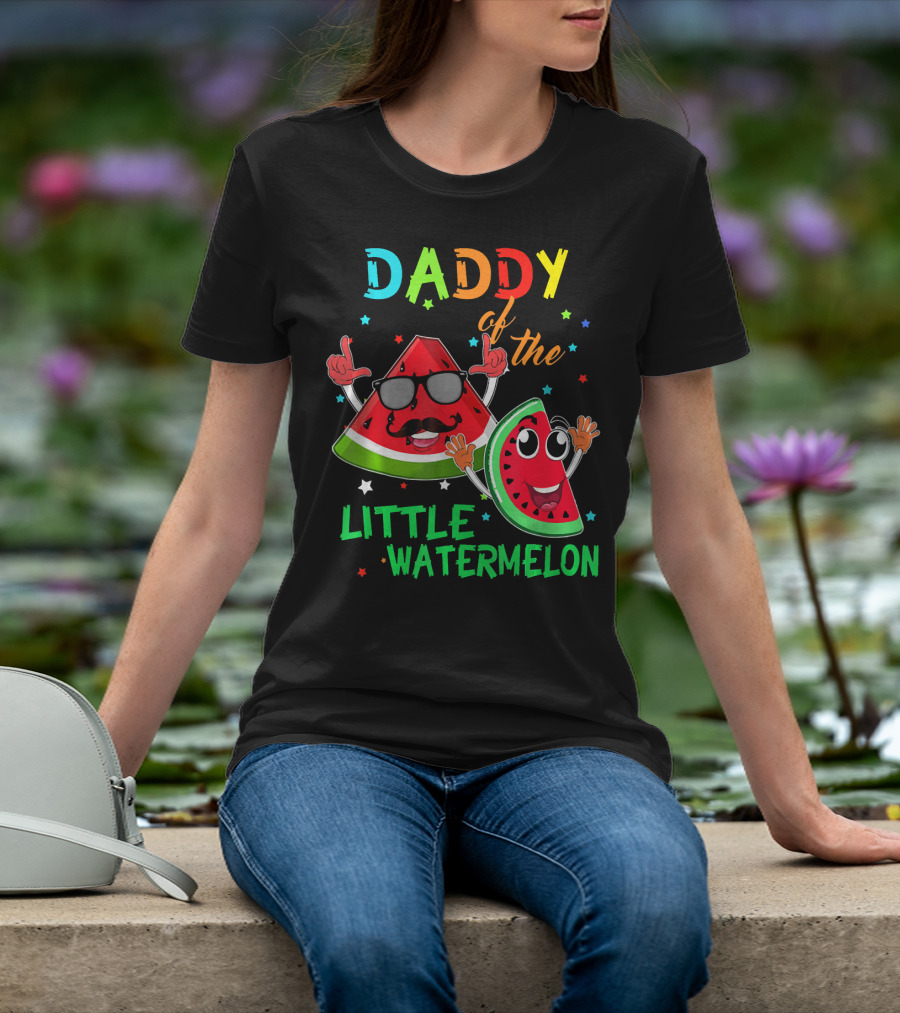 Daddy Of The Little Watermelon Fun Birthday T-Shirt