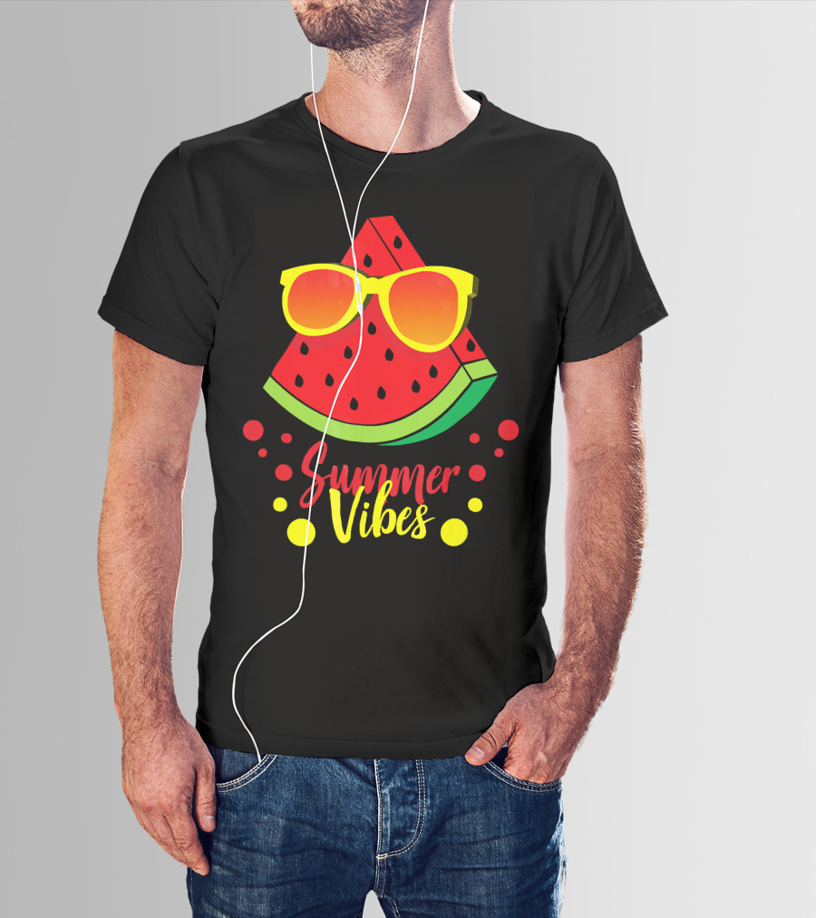 Summer Vibes Watermelon Sunglasses Fruit Lovers T-Shirt