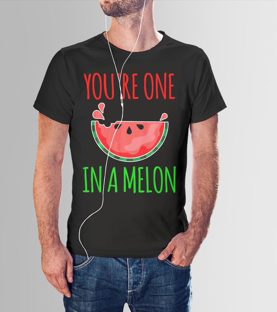 You're One In A Melon Pun Summer Watermelon T-Shirt