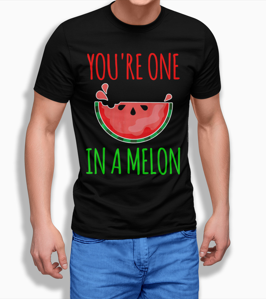 You're One In A Melon Pun Summer Watermelon T-Shirt