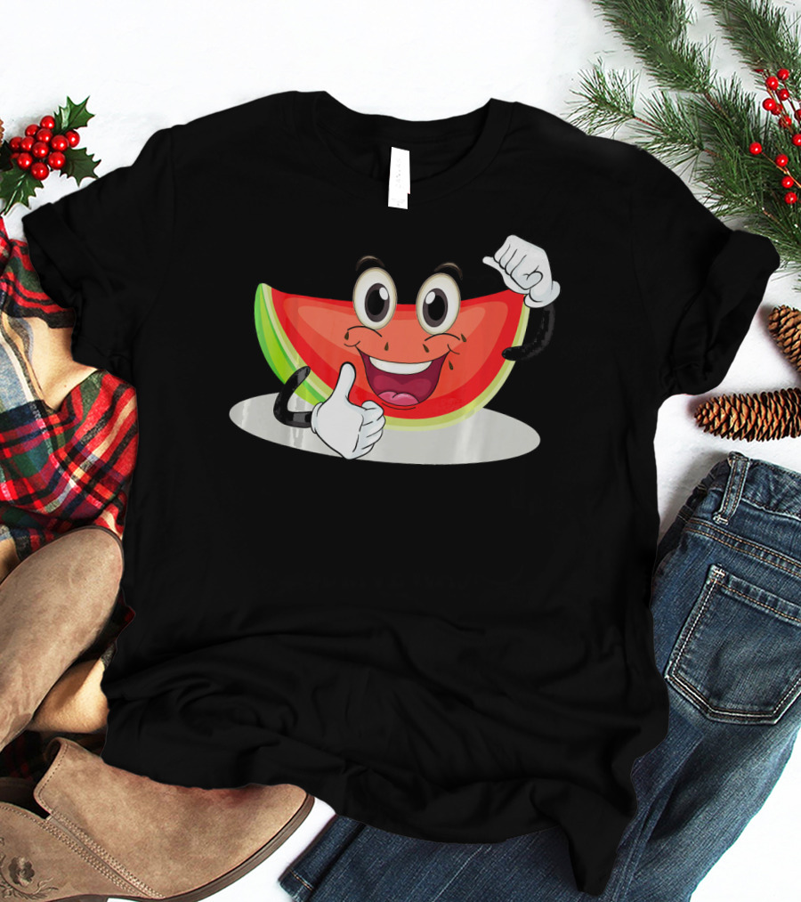 Happy Smiling Watermelon Thumbs Up T-Shirt