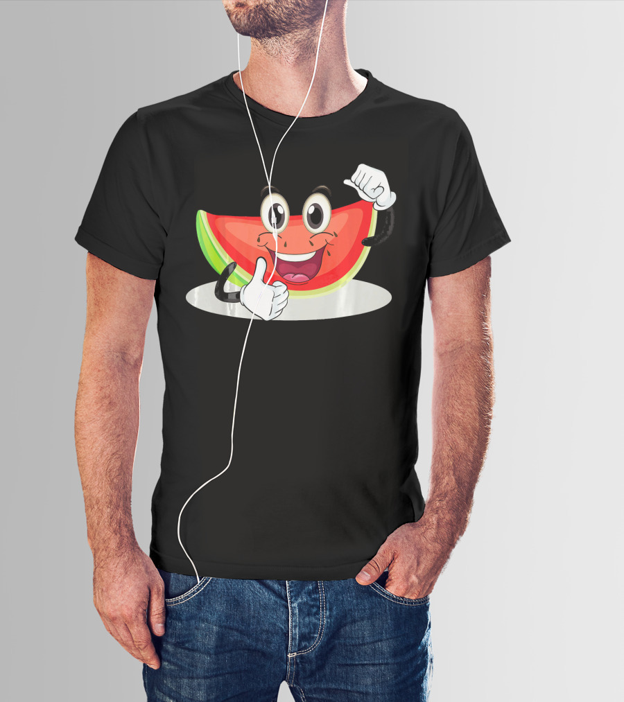 Happy Smiling Watermelon Thumbs Up T-Shirt