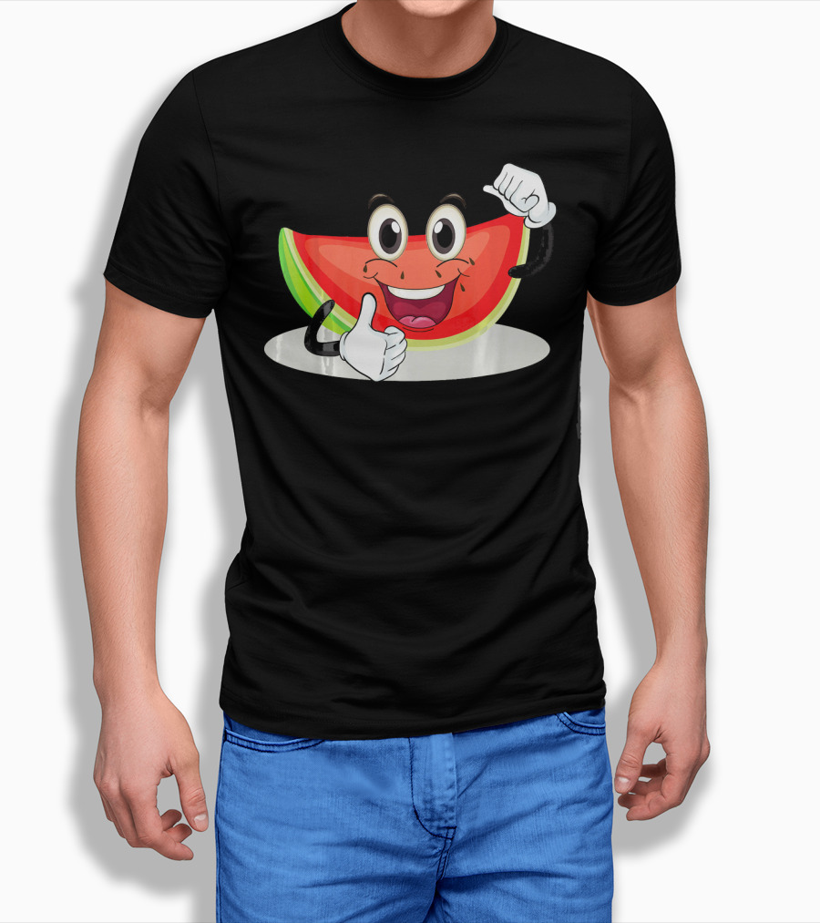 Happy Smiling Watermelon Thumbs Up T-Shirt